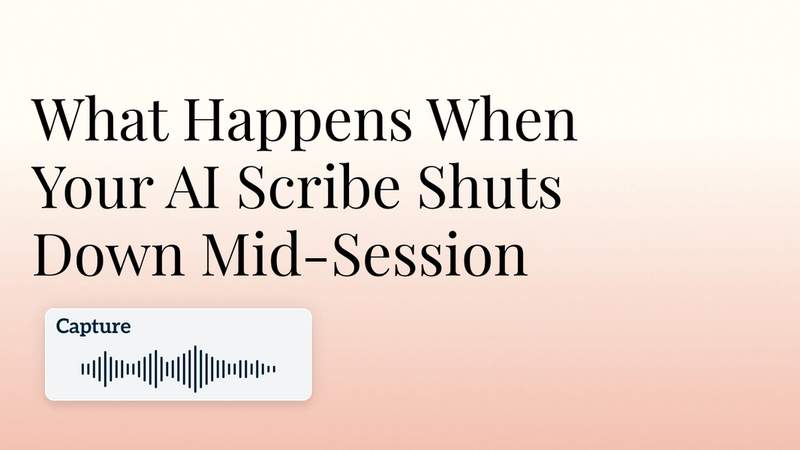 What Happens When Your AI Scribe Shuts Down Mid-Session Hero Image