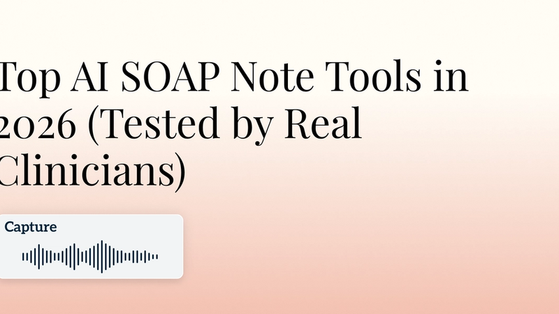 Discover Top AI SOAP Note Tools in 2026 - tested by real clinicians.