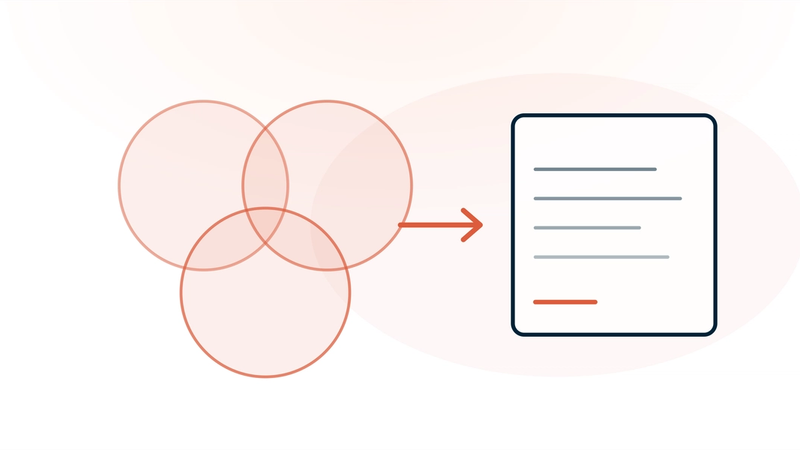 Three overlapping domains — biological, psychological and social — resolving into a single clinical note, representing the biopsychosocial model of chronic pain.