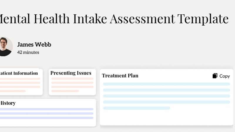 Mental Health Intake Assessment Template Hero Image