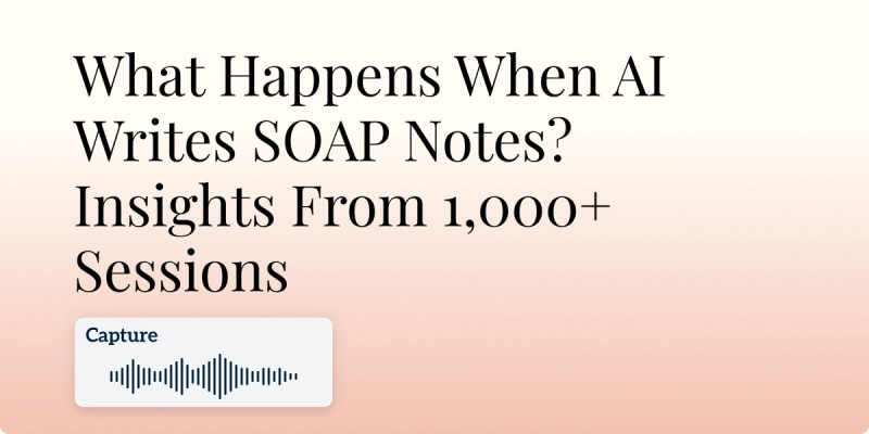 What Happens When AI Writes SOAP Notes? Insights From 1,000+ Sessions Hero Image