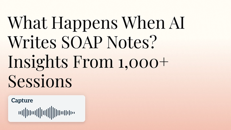 What Happens When AI Writes SOAP Notes? Insights From 1,000+ Sessions Hero Image