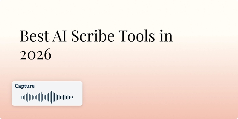 Best AI scribe tools in 2026 Hero Image