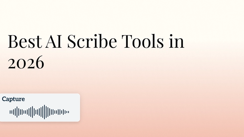 Best AI scribe tools in 2026 Hero Image