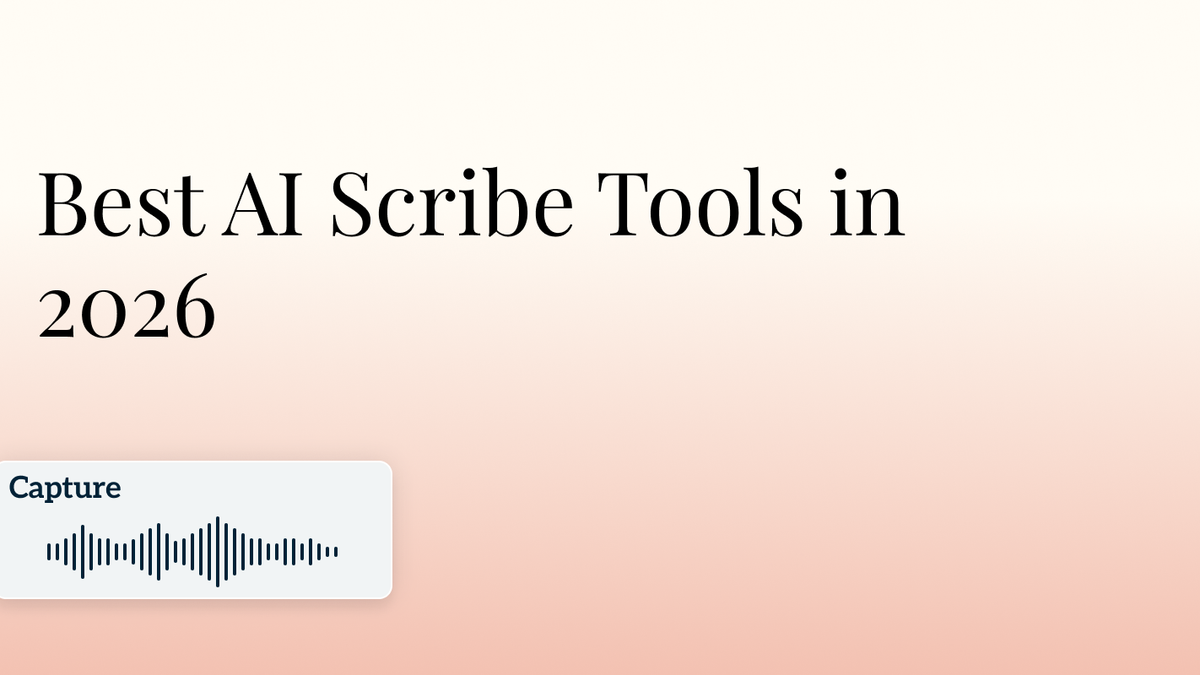 Best AI scribe tools in 2026 Hero Image