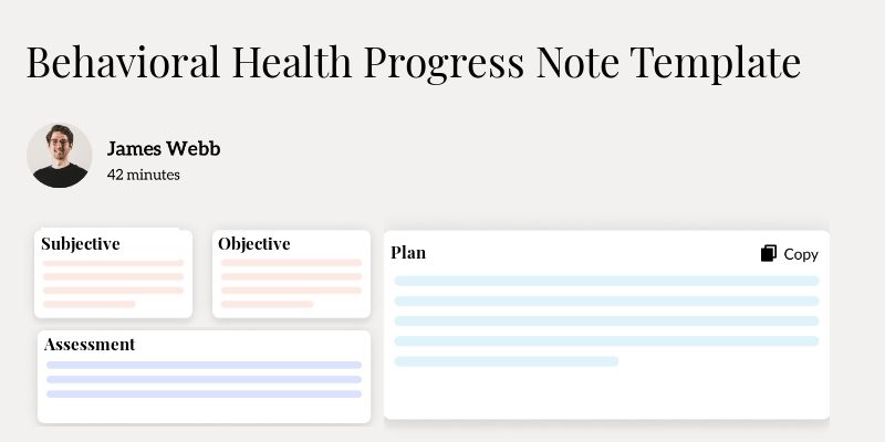 Behavioral Health Progress Note Template Hero Image