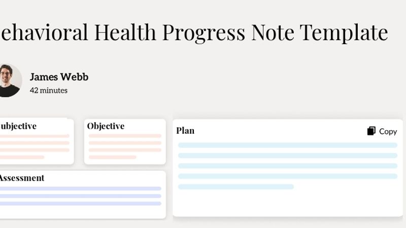 Behavioral Health Progress Note Template Hero Image
