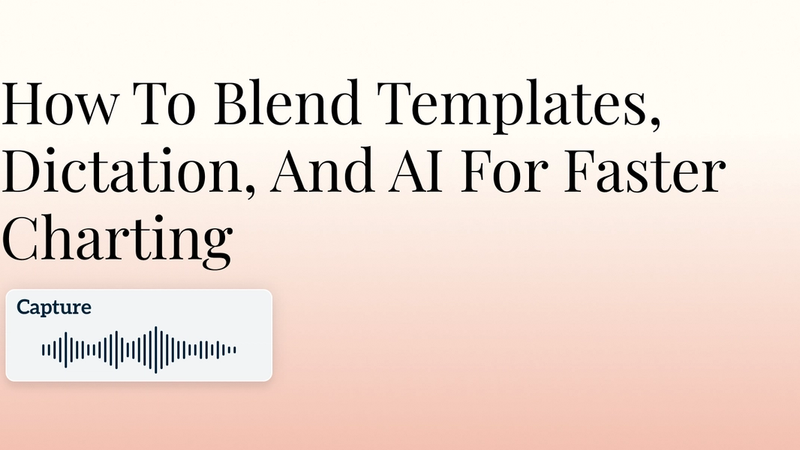 How To Blend Templates, Dictation, And AI For Faster Charting Hero Image