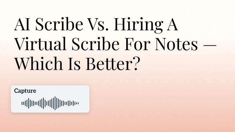AI Scribe Vs. Hiring A Virtual Scribe For Notes — Which Is Better? Hero Image