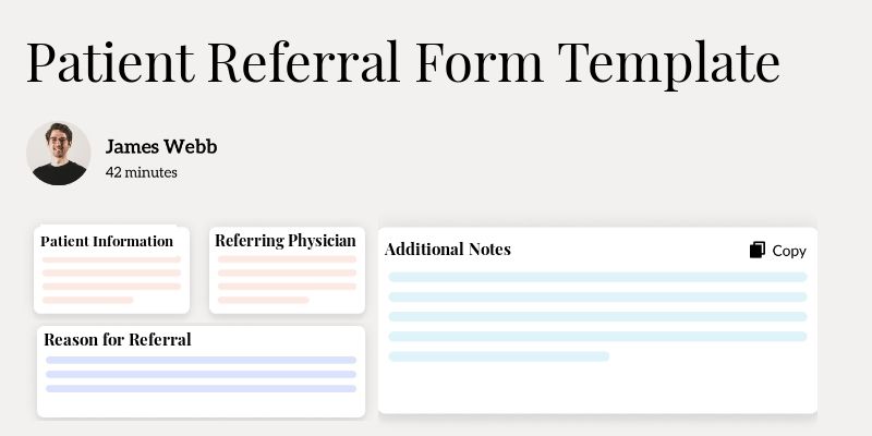 Patient Referral Form Template Hero Image