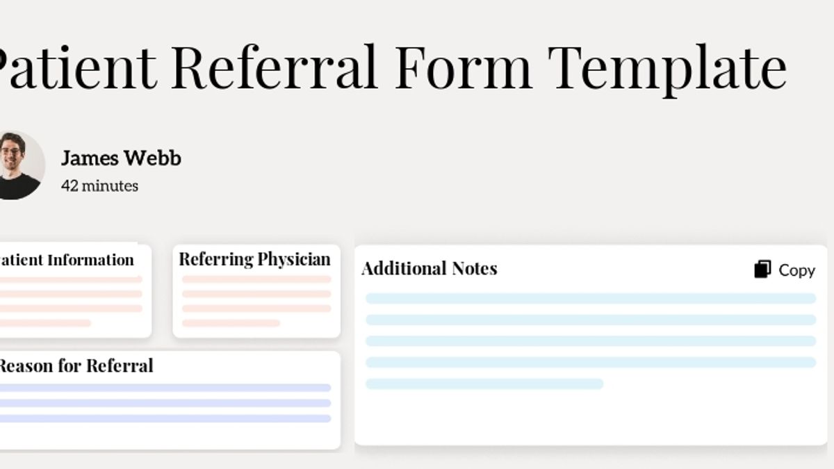Patient Referral Form Template Hero Image
