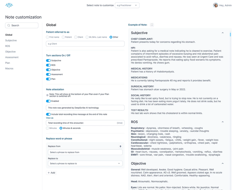 Deepscribe AI physical therapy