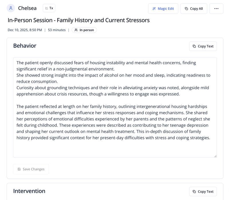 Twofold Best AI for therapist