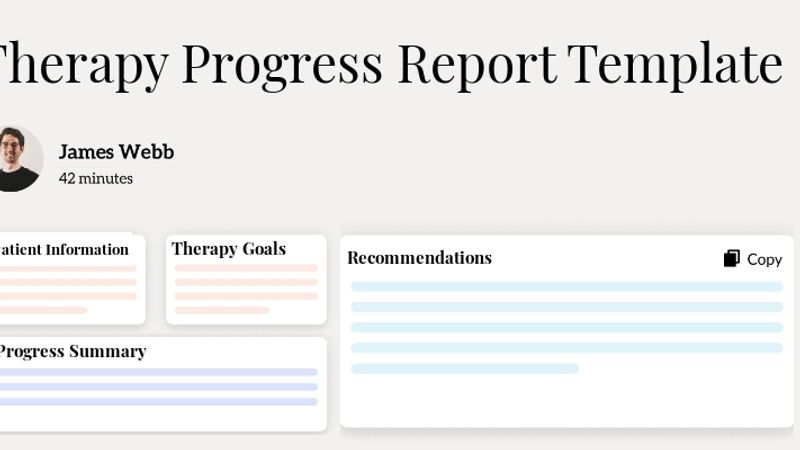 Therapy Progress Report Template Hero Image
