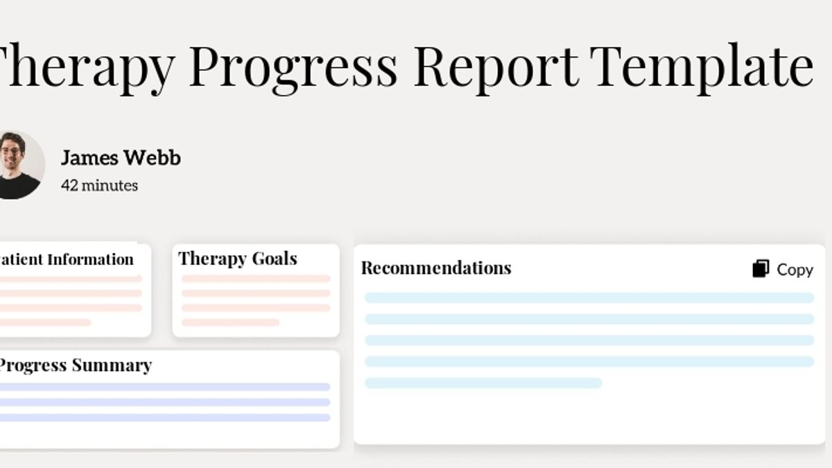 Therapy Progress Report Template Hero Image
