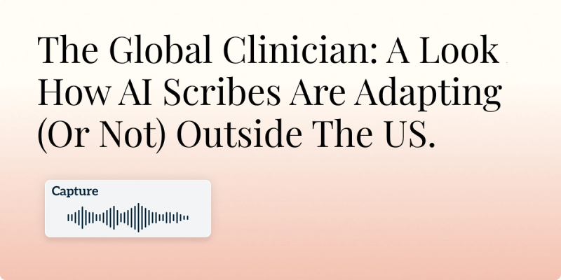 The Global Clinician: A Look At How AI Scribes Are Adapting (Or Not) Outside The US Hero Image