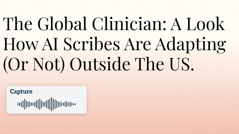 The Global Clinician: A Look At How AI Scribes Are Adapting (Or Not) Outside The US Hero Image