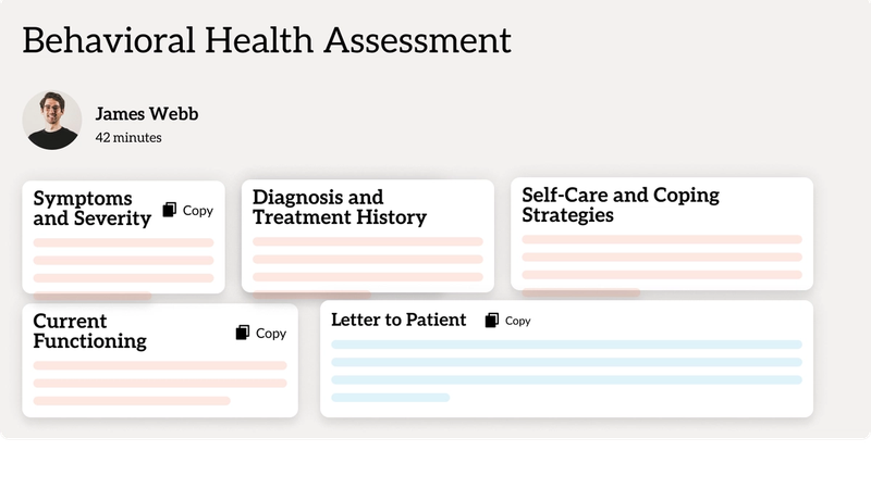 Behavioral Health Assessment Template Hero Image