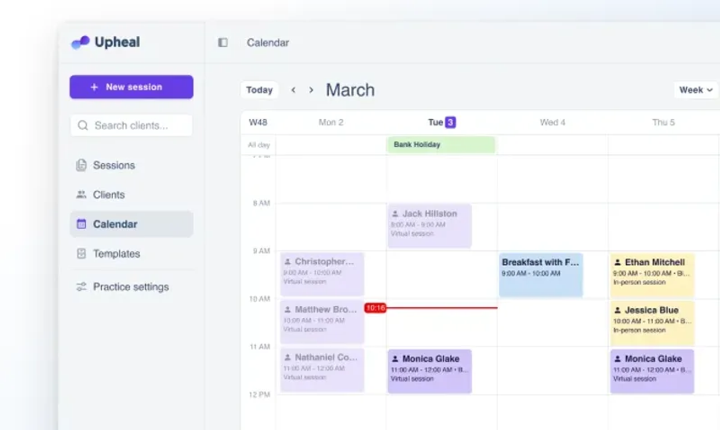 Upheal Scribe dashboard