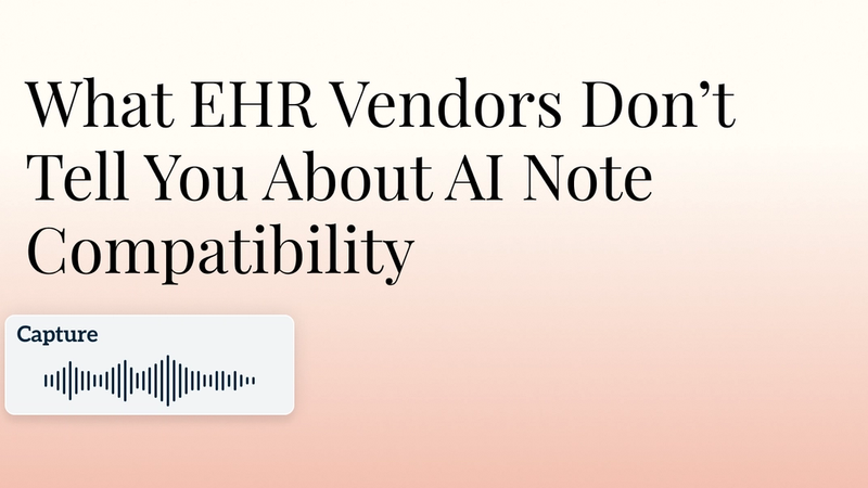 What EHR Vendors Don’t Tell You About AI Note Compatibility Hero Image