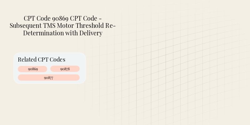 Header image for Code 90869 CPT Code - Subsequent TMS Motor Threshold Re-Determination with Delivery