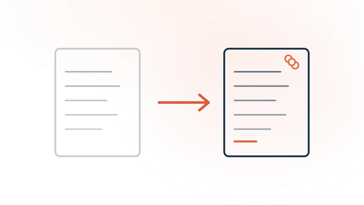 Switching from Freed to Twofold — a muted note card with a coral transfer arrow to a fresh note card marked unlimited, representing migrating your documentation workflow from Freed to Twofold without a gap.