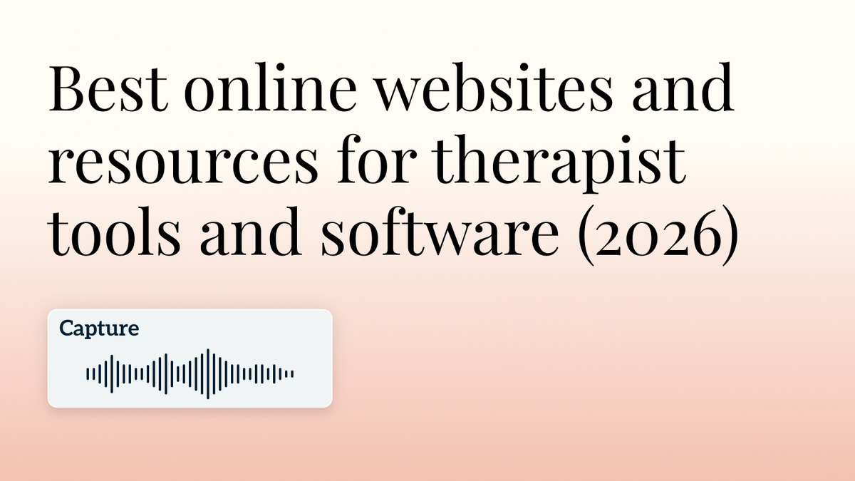 Best online websites and resources for therapist tools and software (2026)