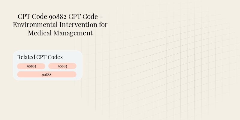 Header image for Code 90882 CPT Code - Environmental Intervention for Medical Management