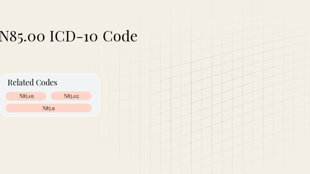 N85.00 ICD-10 Code: Thickened Endometrium