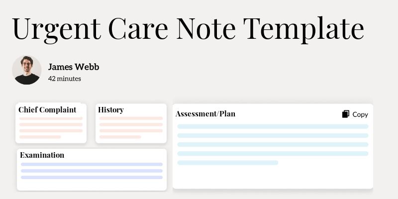 Urgent Care Note Template Hero Image