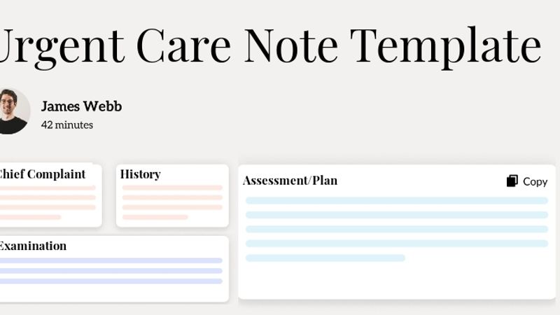 Urgent Care Note Template Hero Image