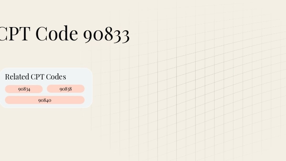 Header image for Code 90833
