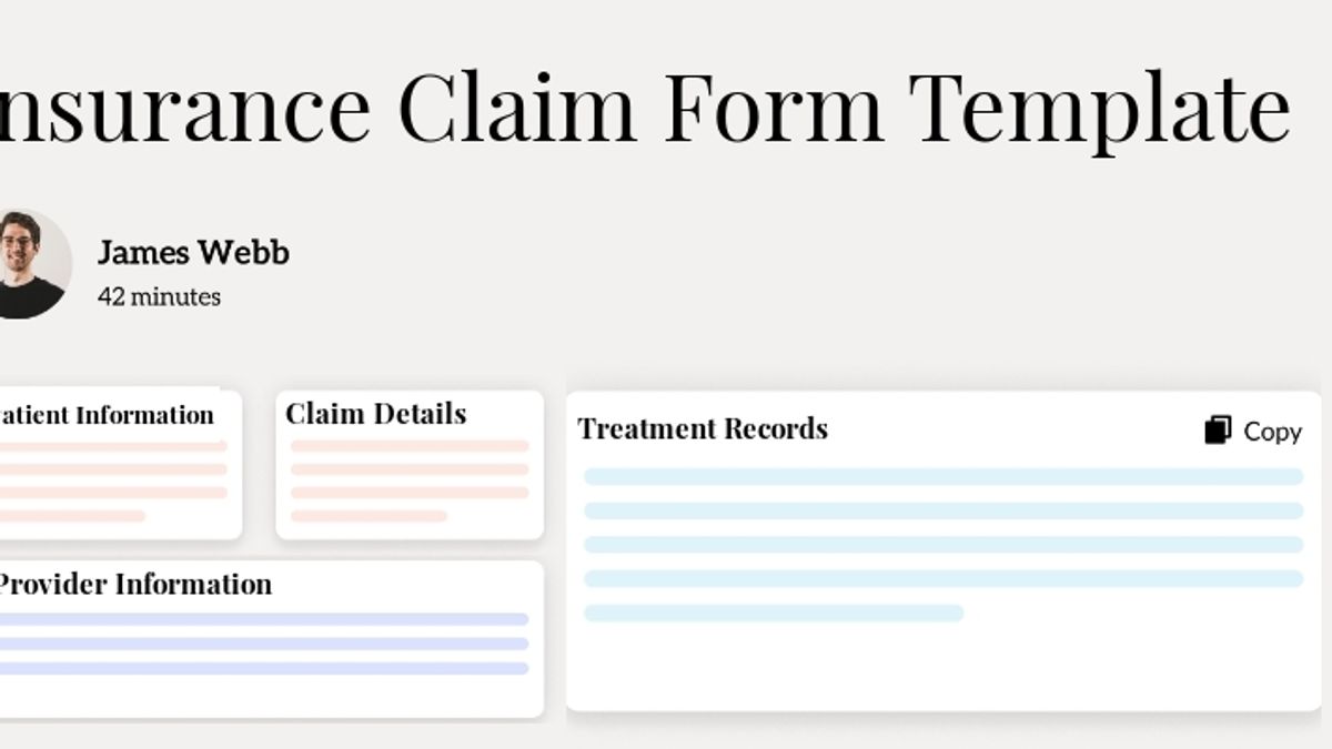 Insurance Claim Form Template Hero Image