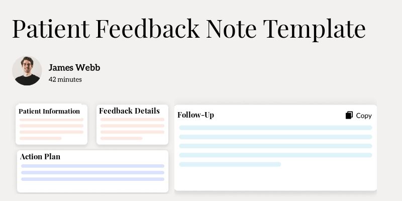 Patient Feedback Note Template Hero Image