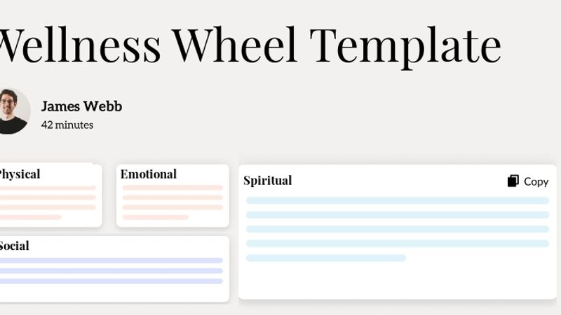 Wellness Wheel Template Hero Image