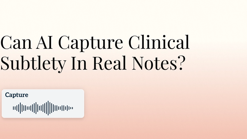 Can AI Capture Clinical Subtlety In Real Notes? Hero Image