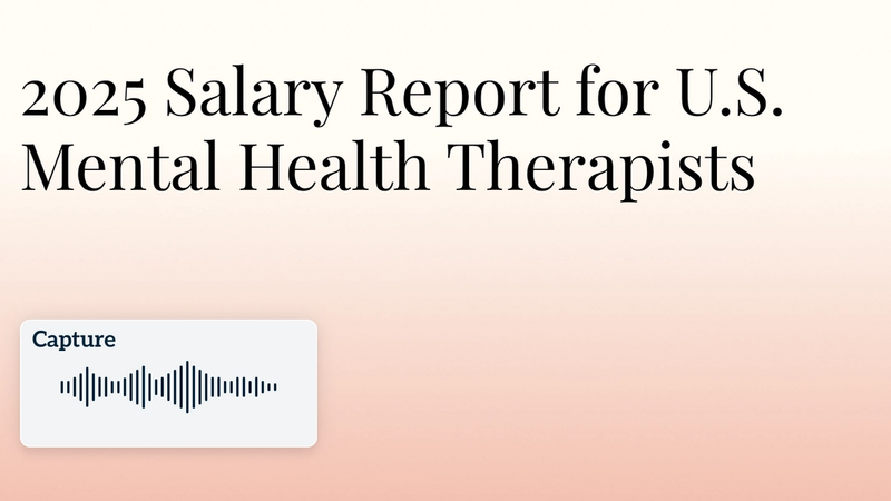 2025 Salary Report for U.S. Mental Health Therapists Hero Image
