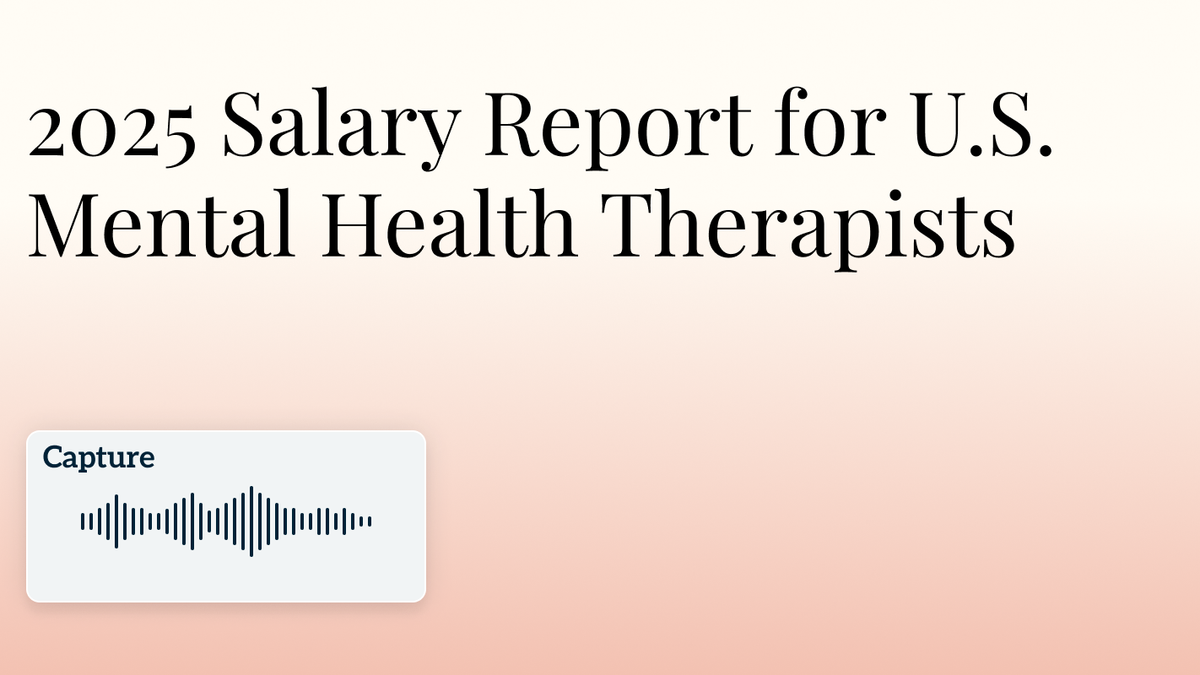 2025 Salary Report for U.S. Mental Health Therapists Hero Image