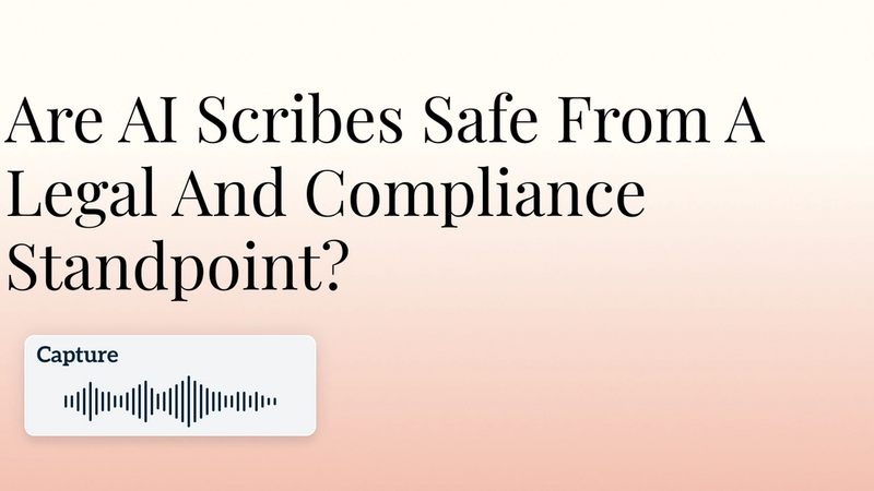 Are AI Scribes Safe From A Legal And Compliance Standpoint? Hero Image