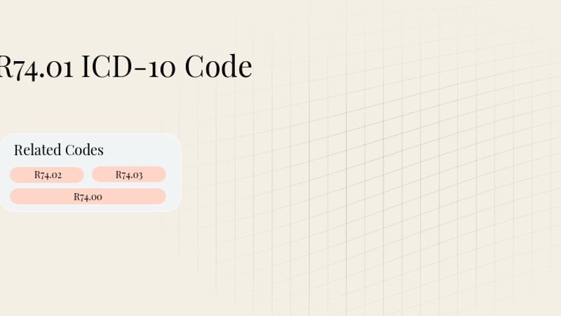 R74.01 ICD-10 Code: Transaminitis