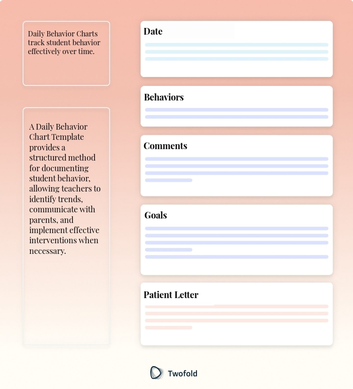 Key Components of Daily Behavior Chart Template