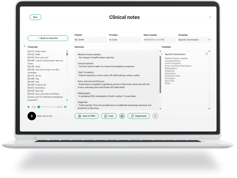 Denti AI scribe