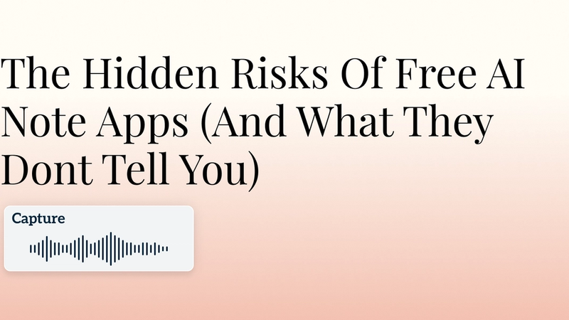 The Hidden Risks Of Free AI Note Apps (And What They Dont Tell You) Hero Image