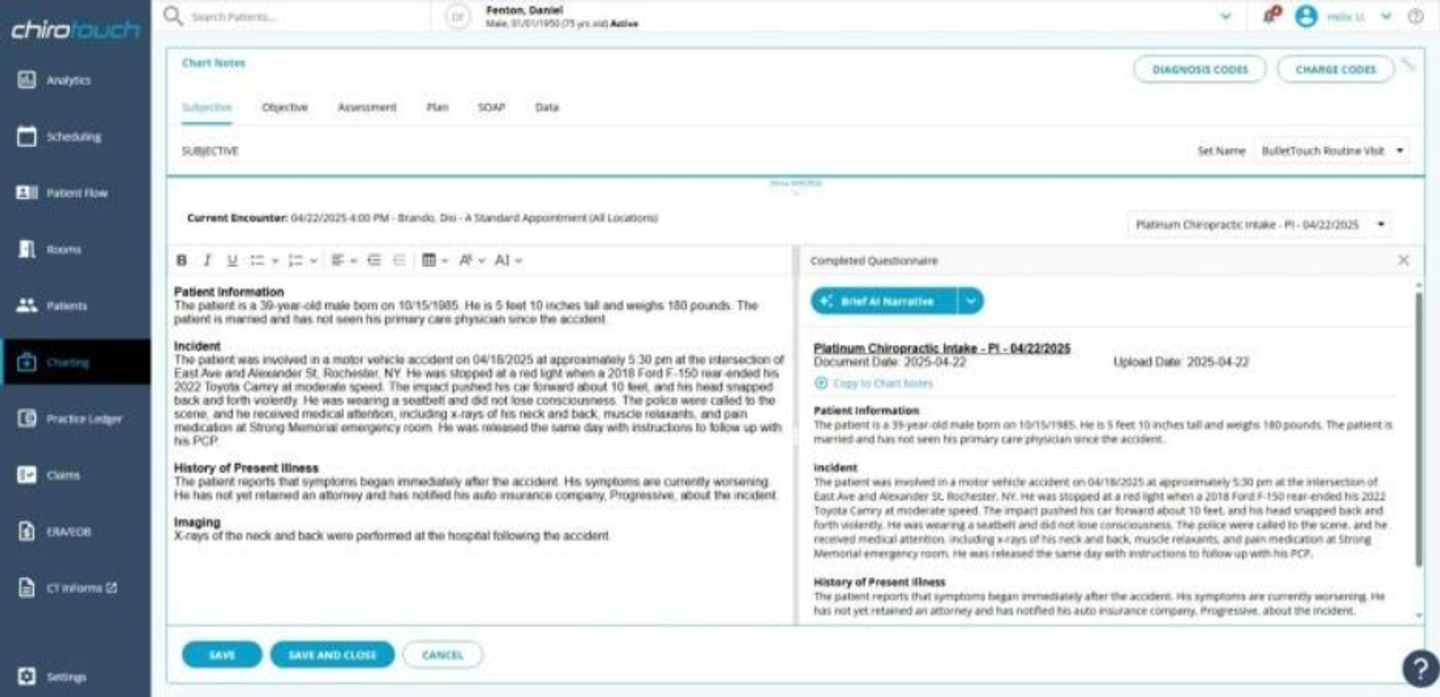 ChiroTouch Rheo AI Scribe