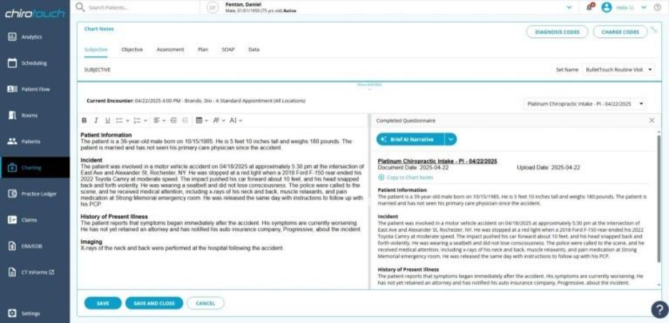 ChiroTouch Rheo AI Scribe