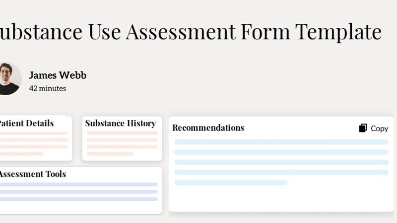 Substance Use Assessment Form Template Template Hero Image