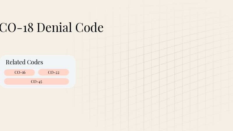 CO-18 Denial Code: Duplicate Claim/Service