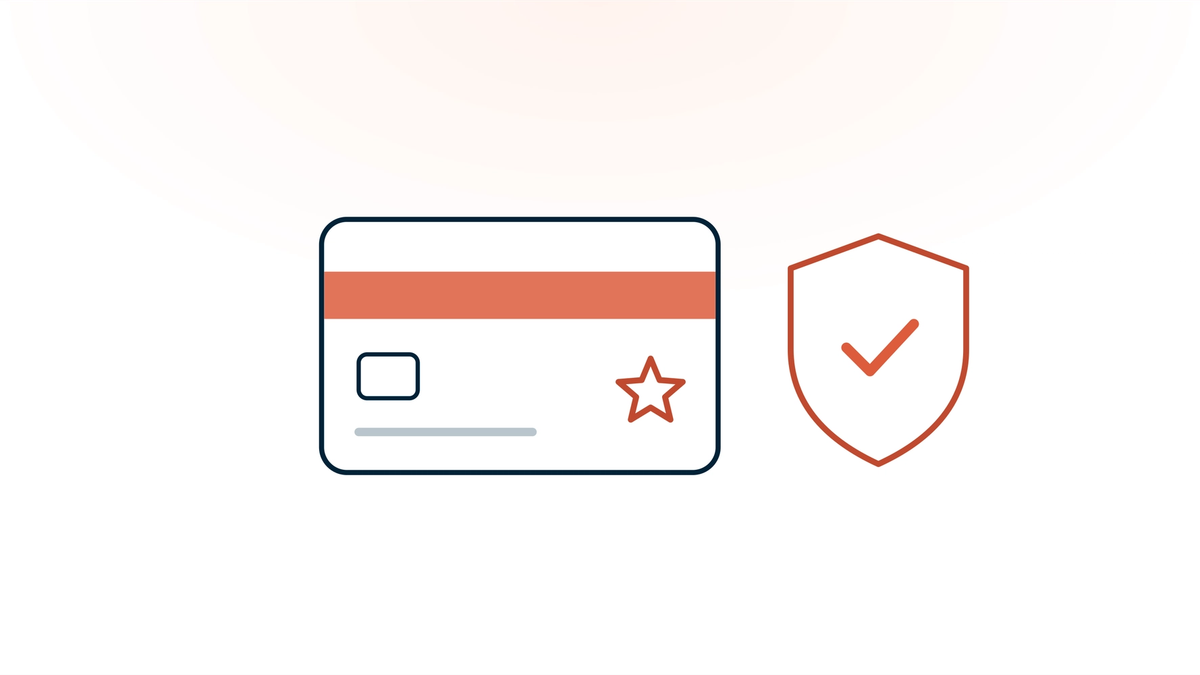 A membership card with a coral stripe beside a shield with a coral checkmark: med spa memberships, grown within compliance rules.