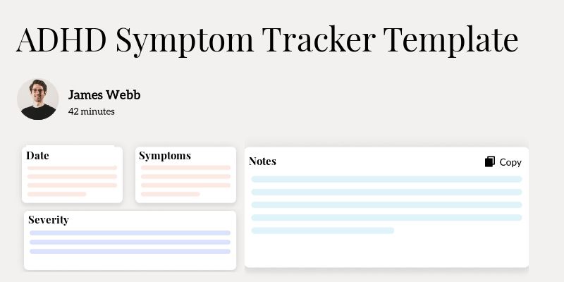 ADHD Symptom Tracker Template Template Hero Image