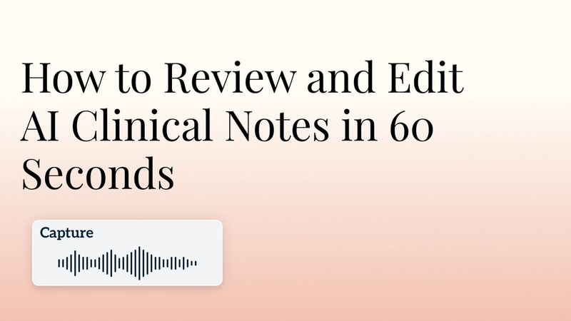 How to Review and Edit AI Clinical Notes in 60 Seconds Hero Image